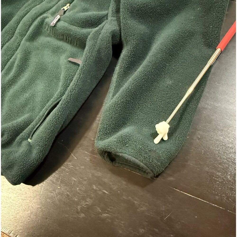 Vintage Patagonia 25410 Size Large Hunter Green Synchilla Mens Zip Fleece Jacket - Picture 9 of 11